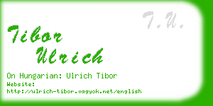 tibor ulrich business card